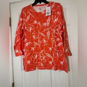 NWT Kim Rogers 3/4 crew 100% cotton size XL.